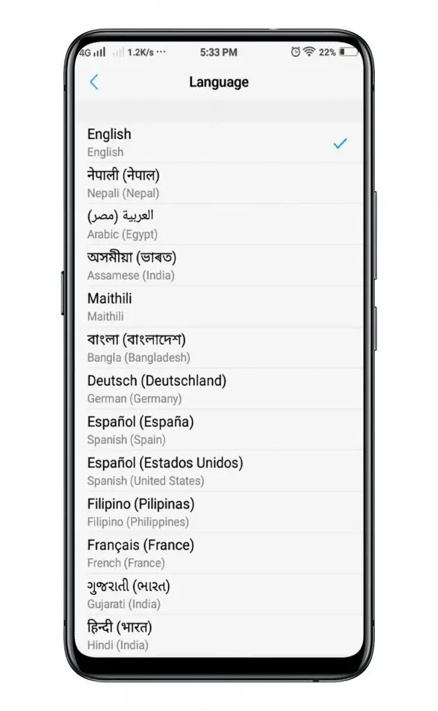 change-language-in-your-mobile