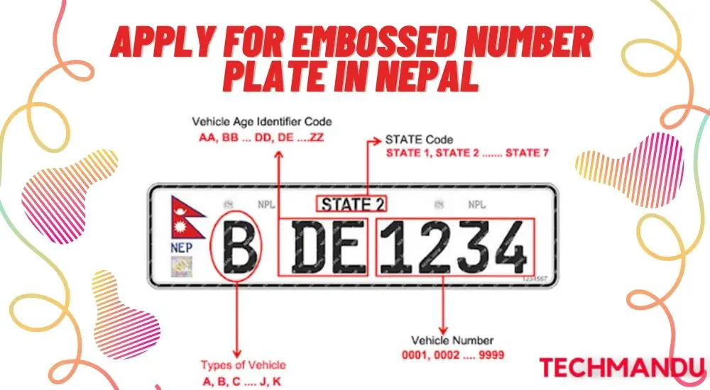 how to apply for embossed number plate in nepal