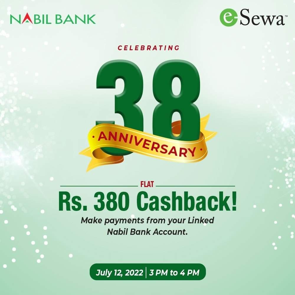 eSewa Cashback offer on Nabil Bank