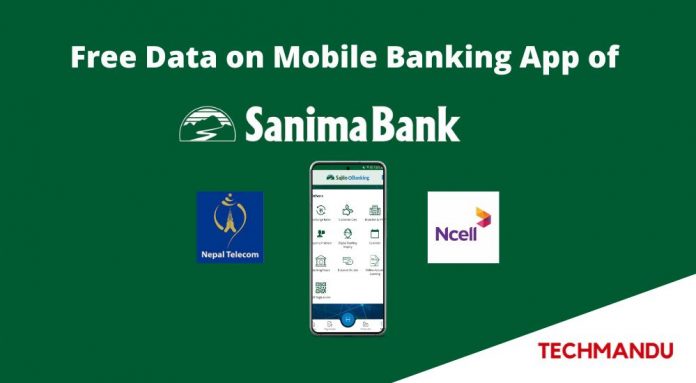 Free Data on Mobile Banking App of Sanima Bank