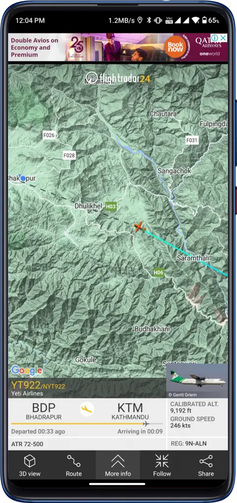How to Check Flight Status of Nepali Airlines via Flightradar24