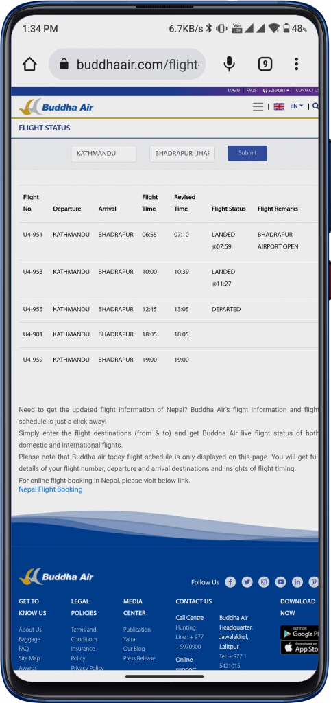 How to Check Budhha Air Flight Status