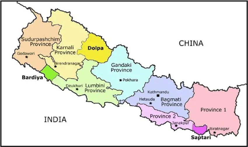 Map of Nepal