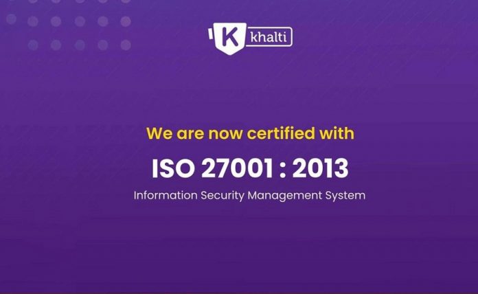 Khalti ISO certification