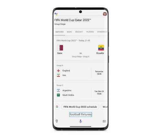 Google Assistant get updates on Football World Cup