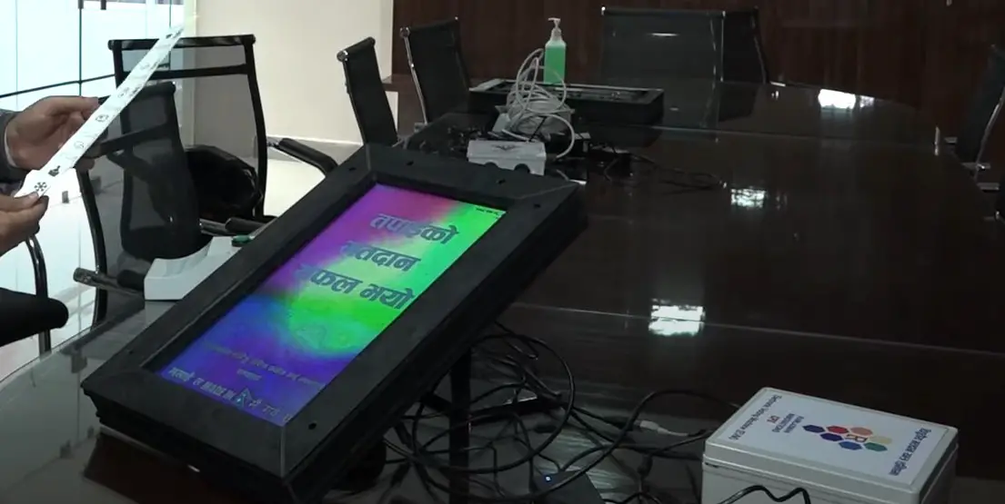 CPN-UML’s use of voting machines in 11th national convention shows future