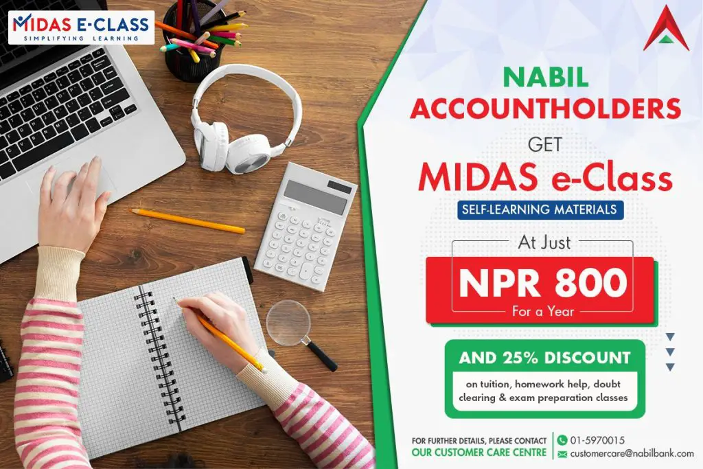 Get Discounts on MiDas Classes for Nabil Bank Customers