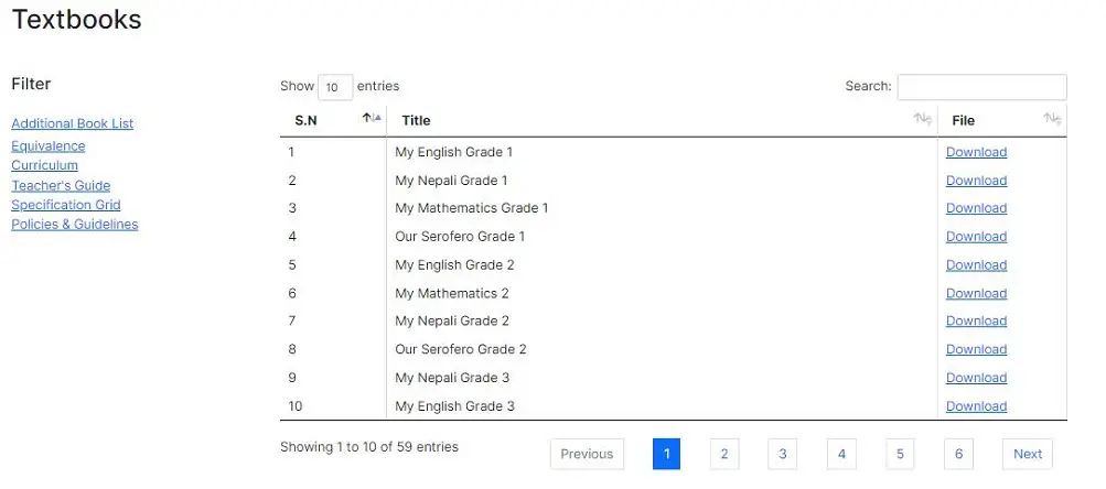 how to download school books for free Nepal cdc