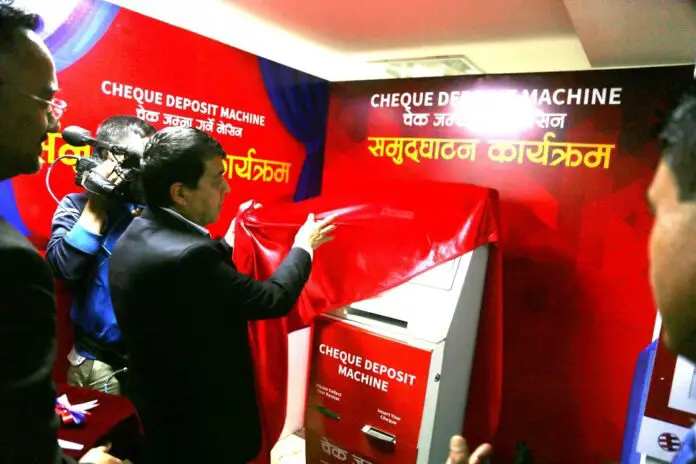 global ime bank cash and cheque deposit machine