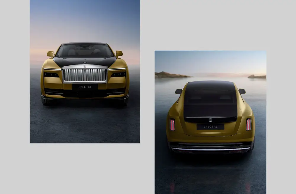 Rolls-Royce Spectre front and rear