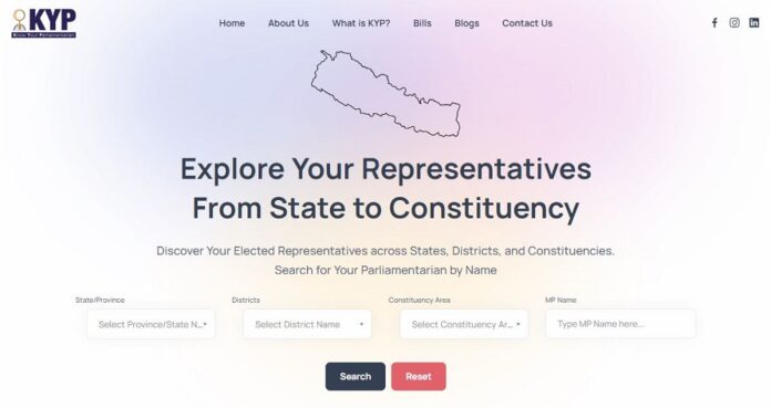 know your parliamentarian web application