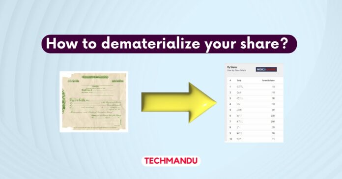 How to dematerialize physical share certificate to digital