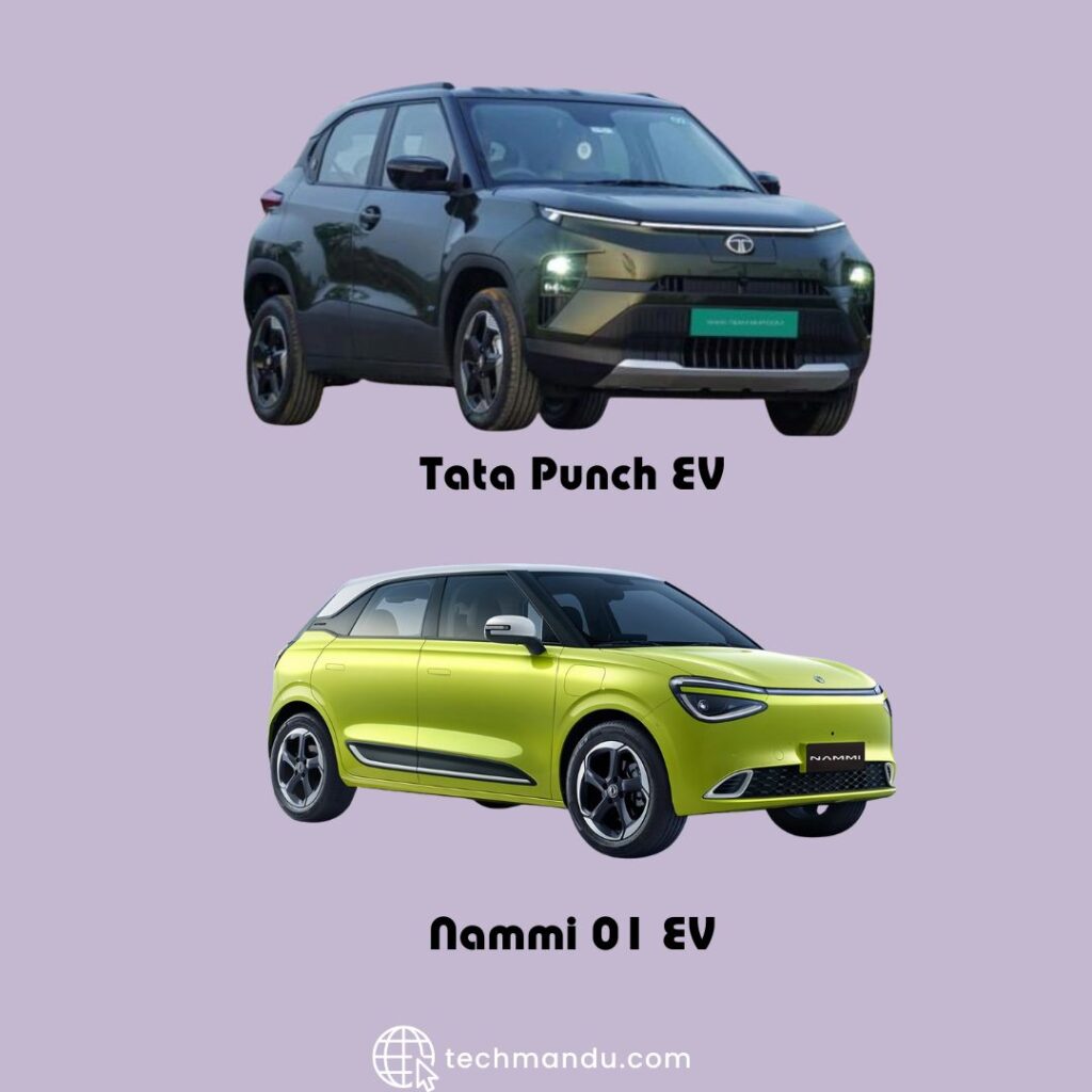 Nammi 01 EV and Tata Punch EV Nepal