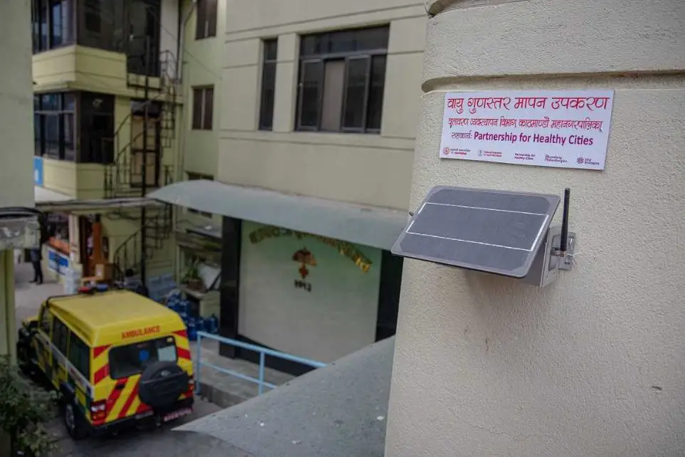 Air quality monitoring device in Kathmandu