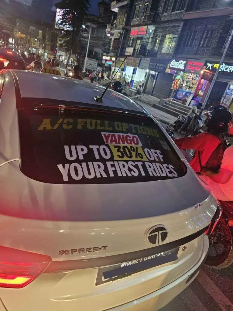 Yango ride-sharing taxi Nepal
