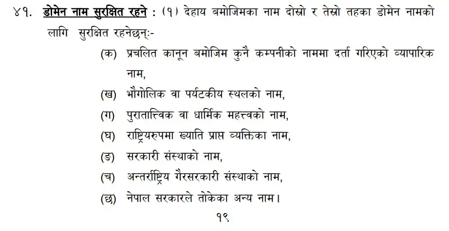 .np domain rules in Nepal